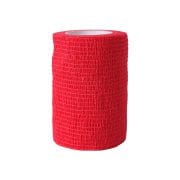 Çoban Bandajı 7,5 cm x 4,5 mt – Kırmızı Renk | Kendinden Yapışkanlı, Elastik | Veteriner Kullanıma Uygun